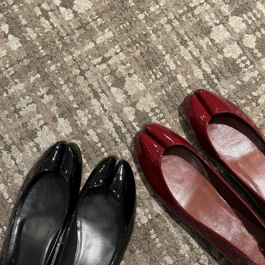 Dame Læder Ballerina Flats med spidst tådesign Stilla