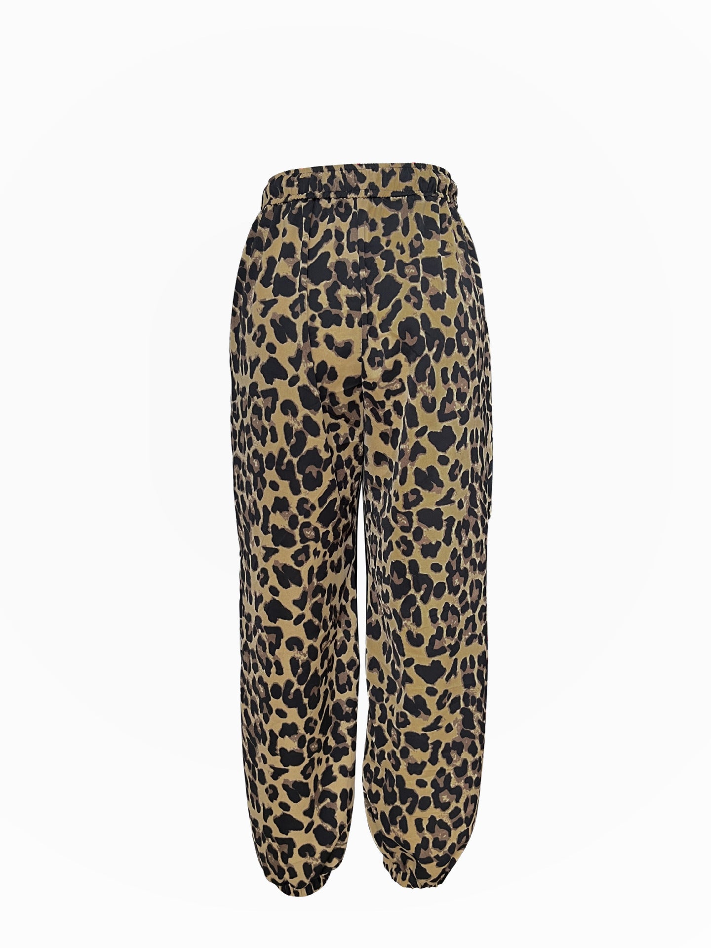 Dame Mode fritidsbukser i leopardmønster med elastisk talje Stilla