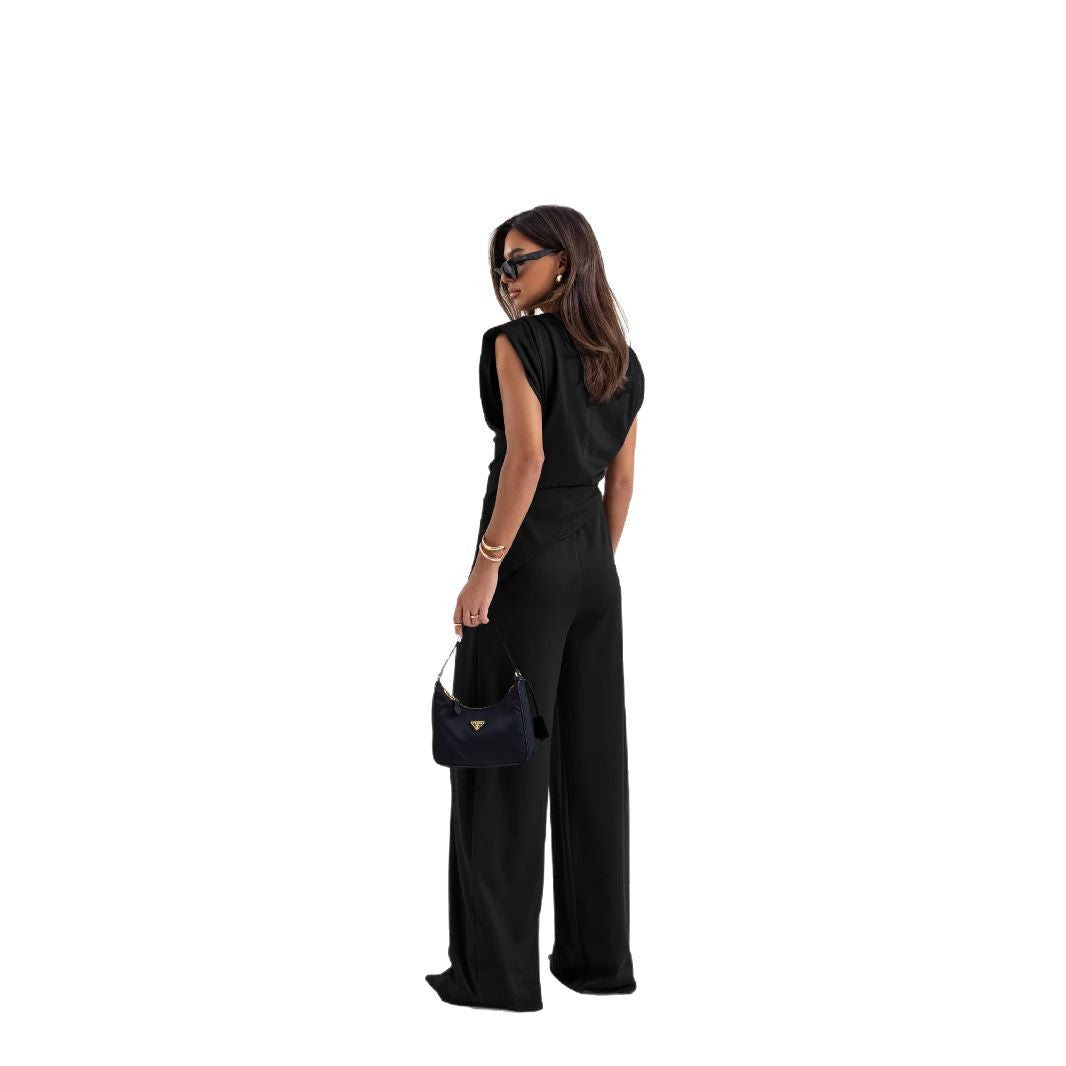 Dame Elegant Draperet Jumpsuit Stilla