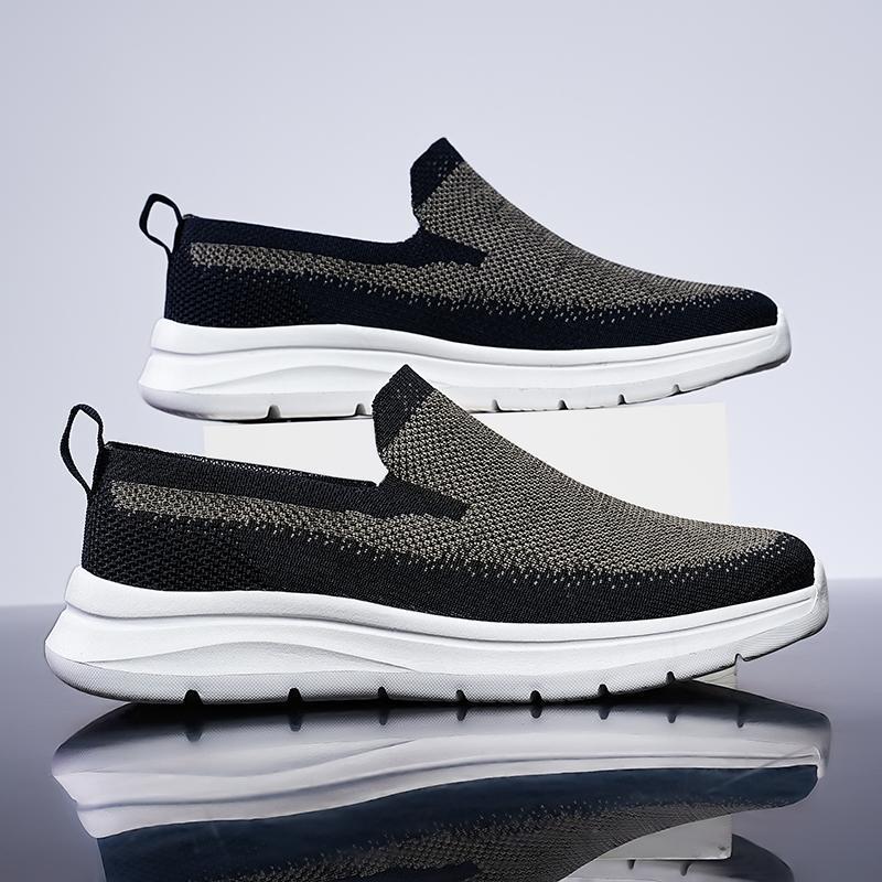 Herrer Slip-On Strik-Sneakers med let komfort Stilla