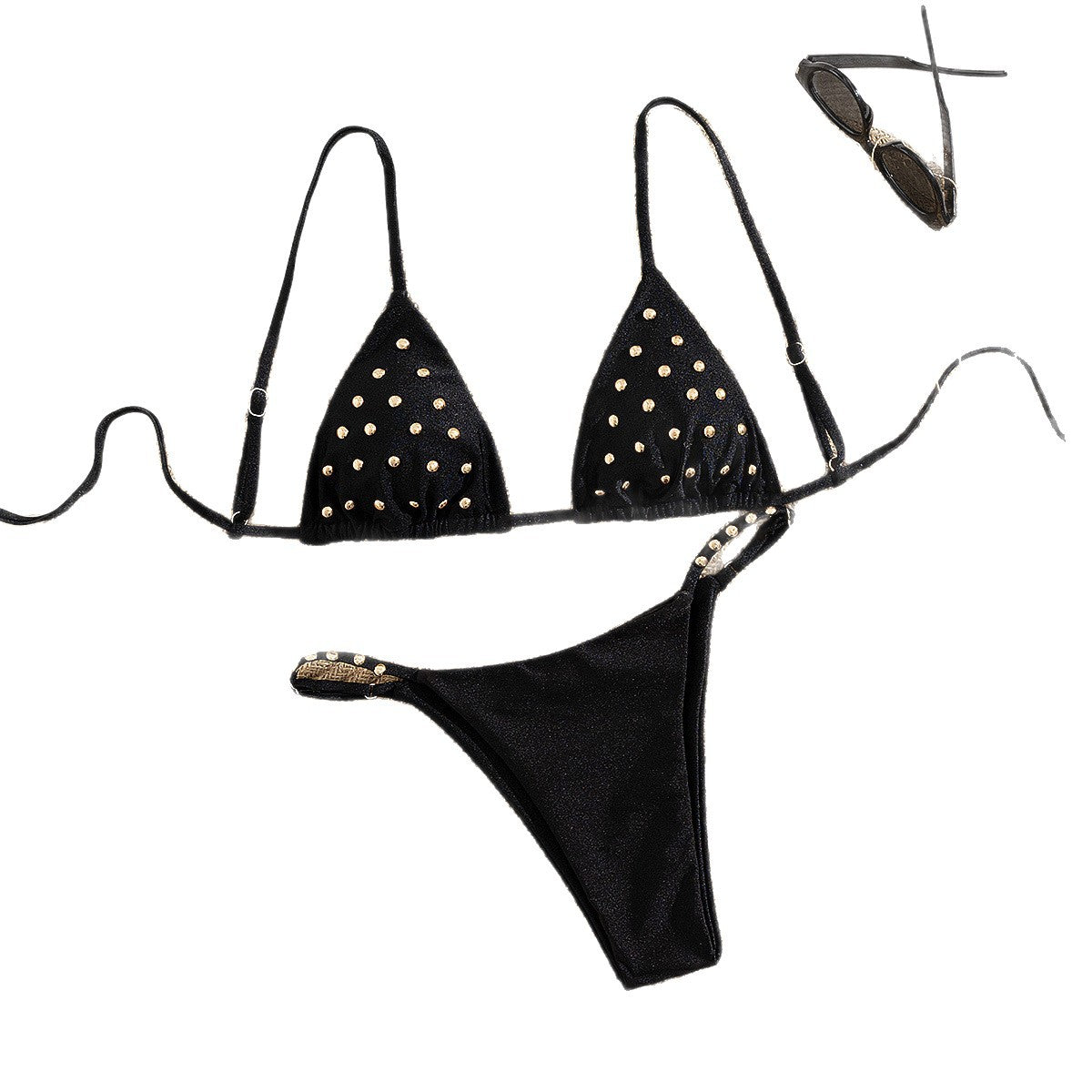 Dame Triangel-Bikini med gyldne detaljer Stilla