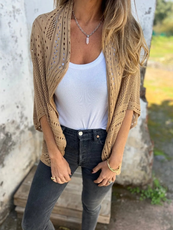 Dame let åben strik cardigan Stilla