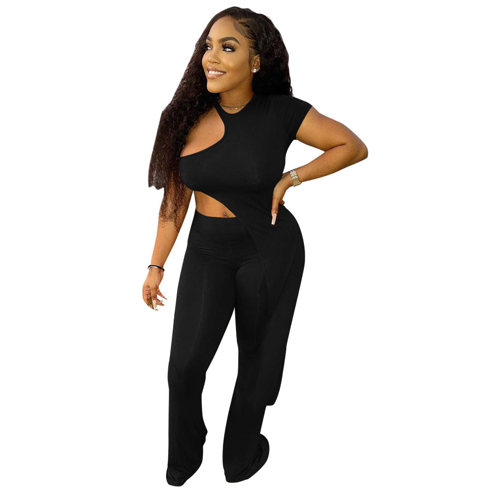 Dame Elegant Cut-Out Jumpsuit med flydende snit Stilla
