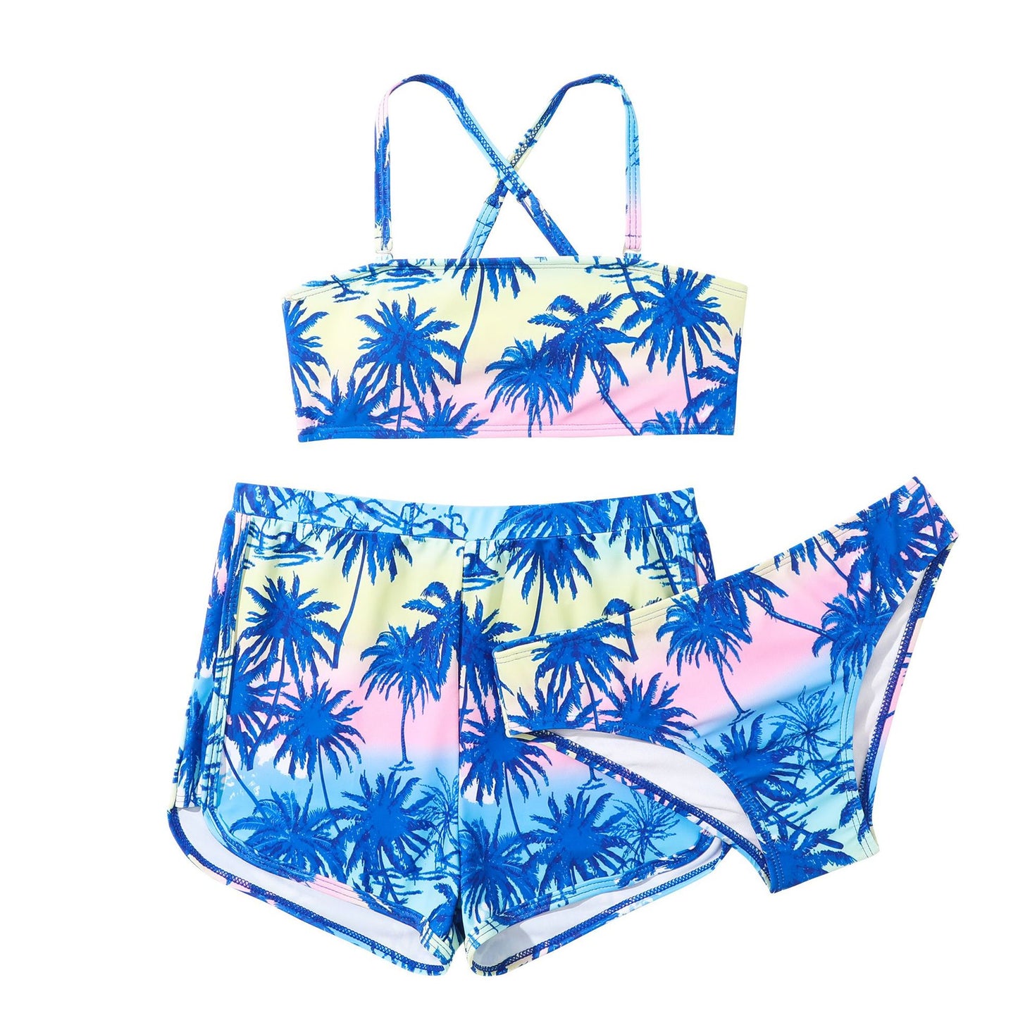Dame bikini sæt med sporty design og trendy short-bukser størrelser Stilla
