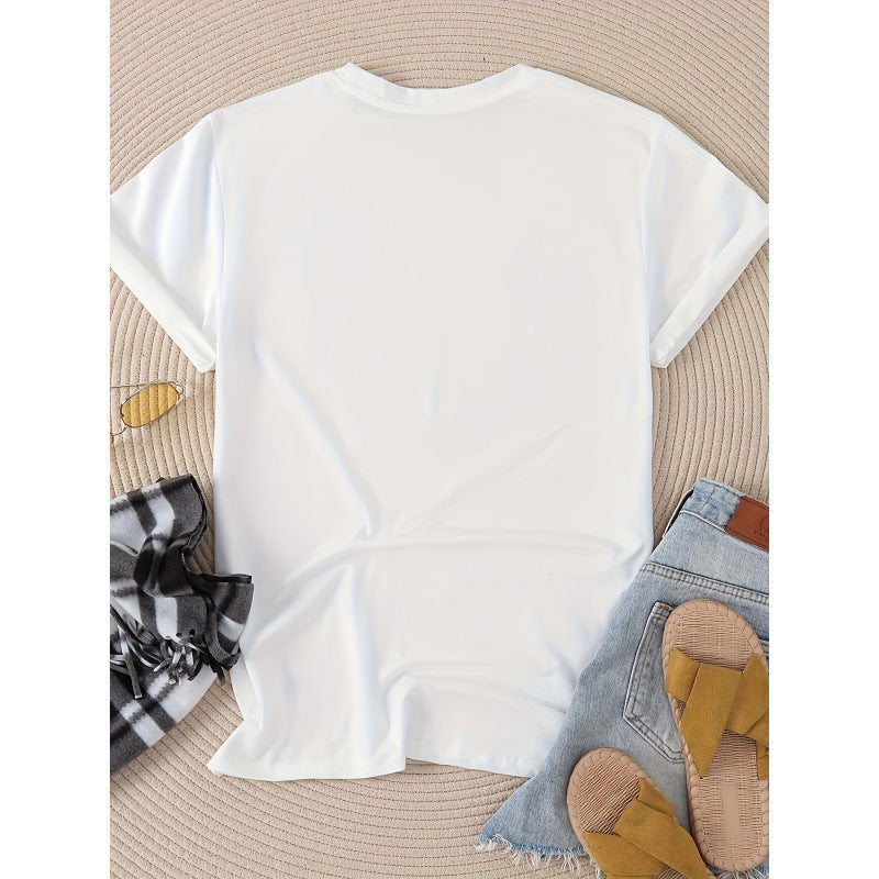 Dame T-shirt med frisk Limoncello-motiv og florale accenter Stilla