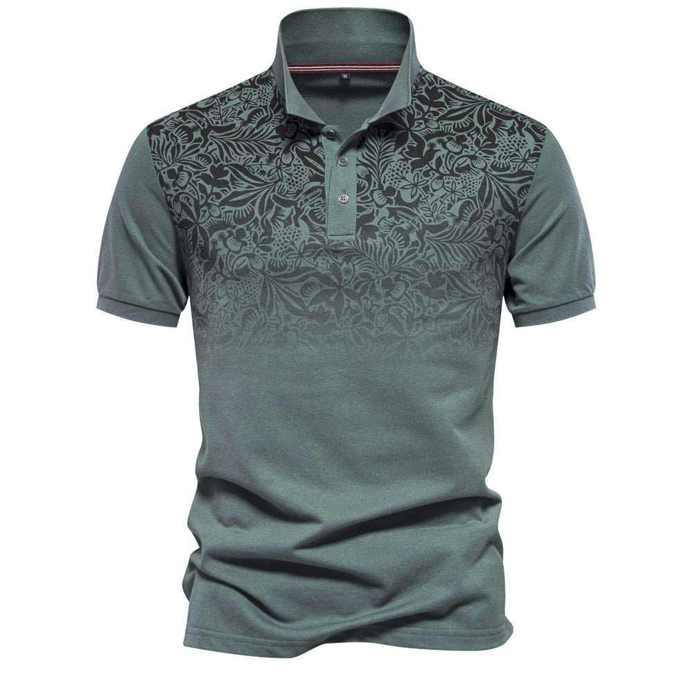Herrer polo t-shirts med unikt floralt grafisk design Stilla