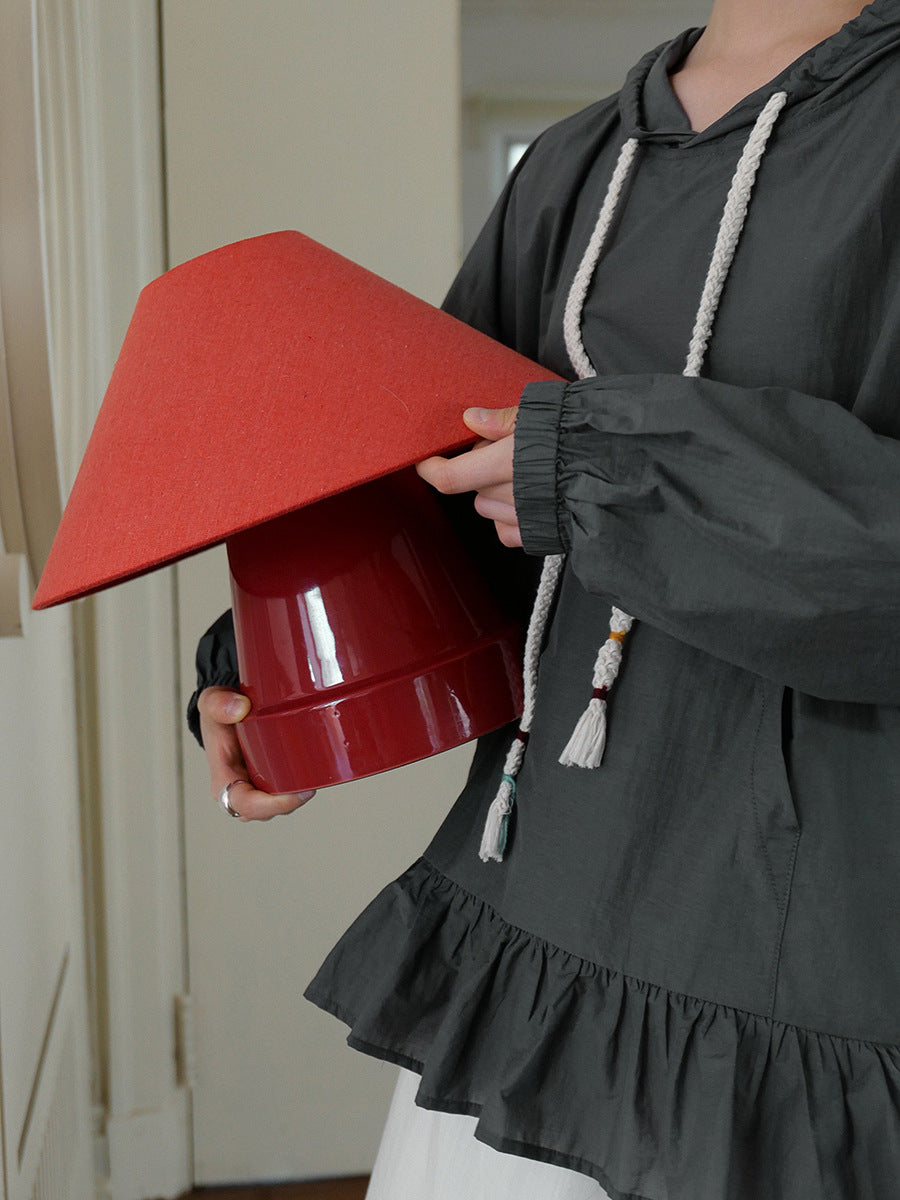 Dame afslappet hættetrøje med flæsekant og fin bomuldsstruktur Stilla