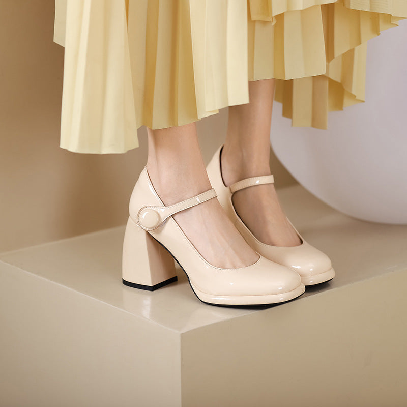 Femme Mary Jane blokhæl pumps Stilla