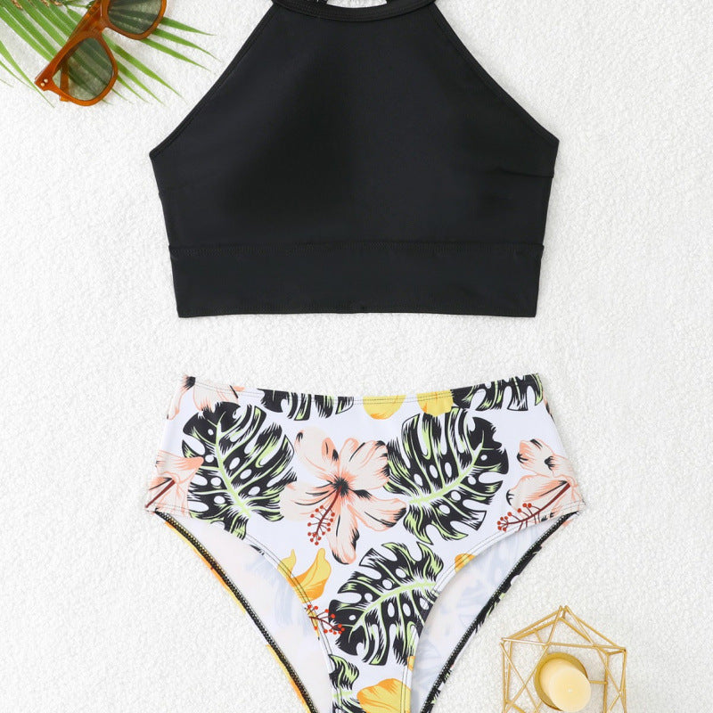 Dame Sport-Bikini med højt skåret bund og moderne Racerback Stilla