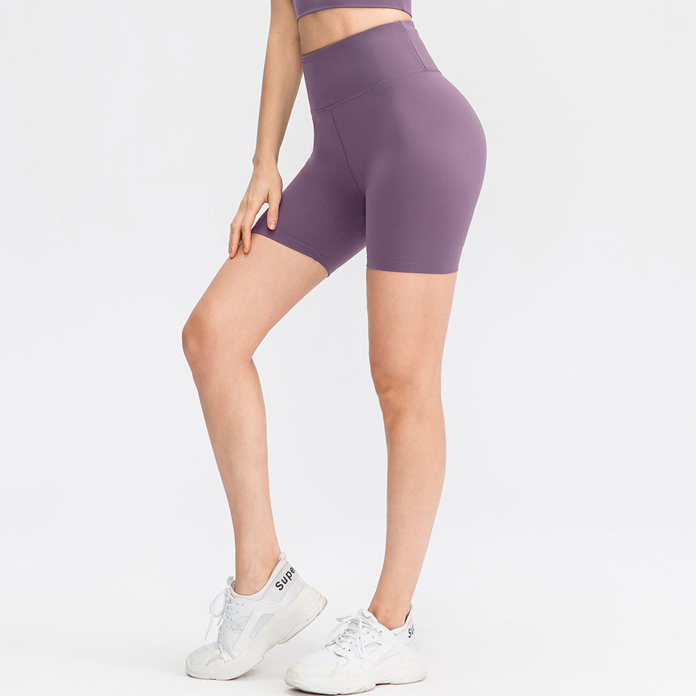 Stilla | Dobbelt Sidet Brocade Børstet Yoga Shorts Nude Følelse, Høj Talje, Hofte Løft Fitness Bukser