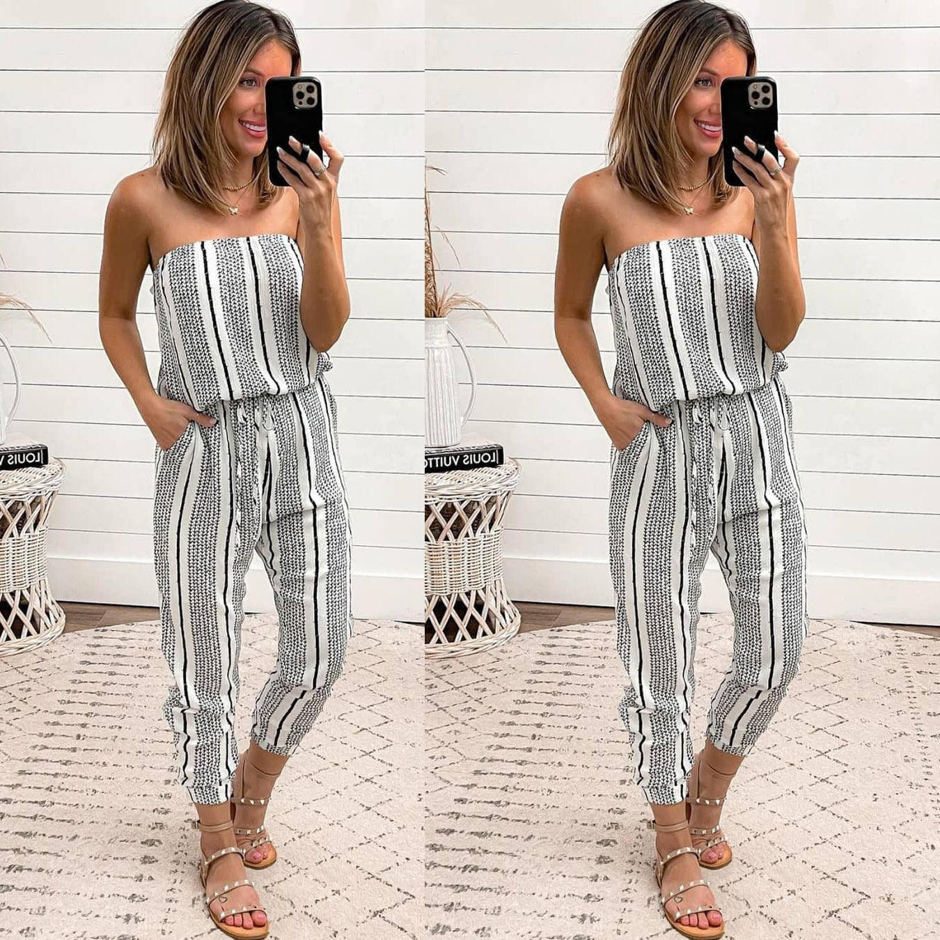 Dame Let jumpsuit med figursyet talje og bred ben Stiila