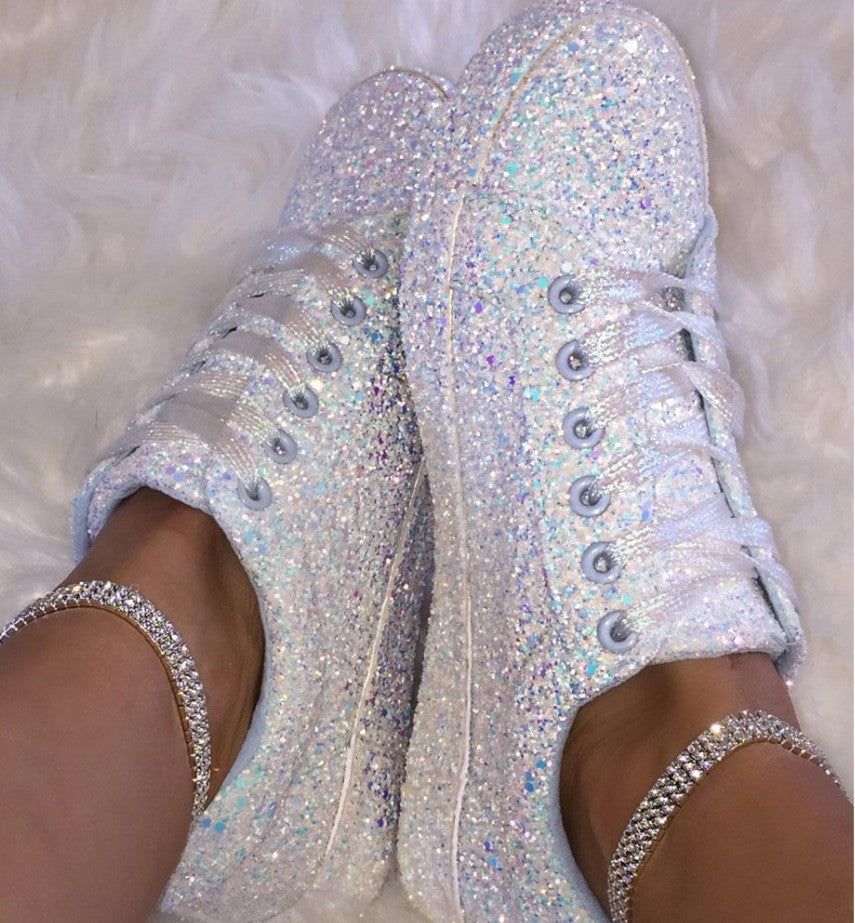 Dame Glitrende Sneakers med åndbar sål og ekstra komfort Stilla