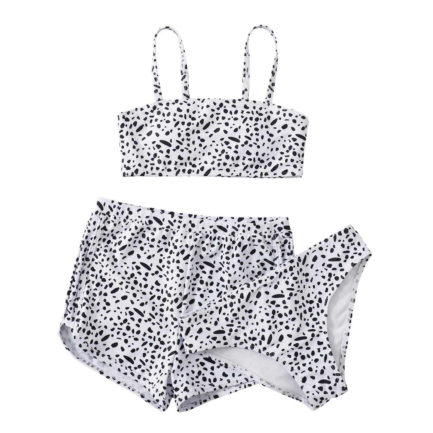 Dame bikini sæt med sporty design og trendy short-bukser størrelser Stilla