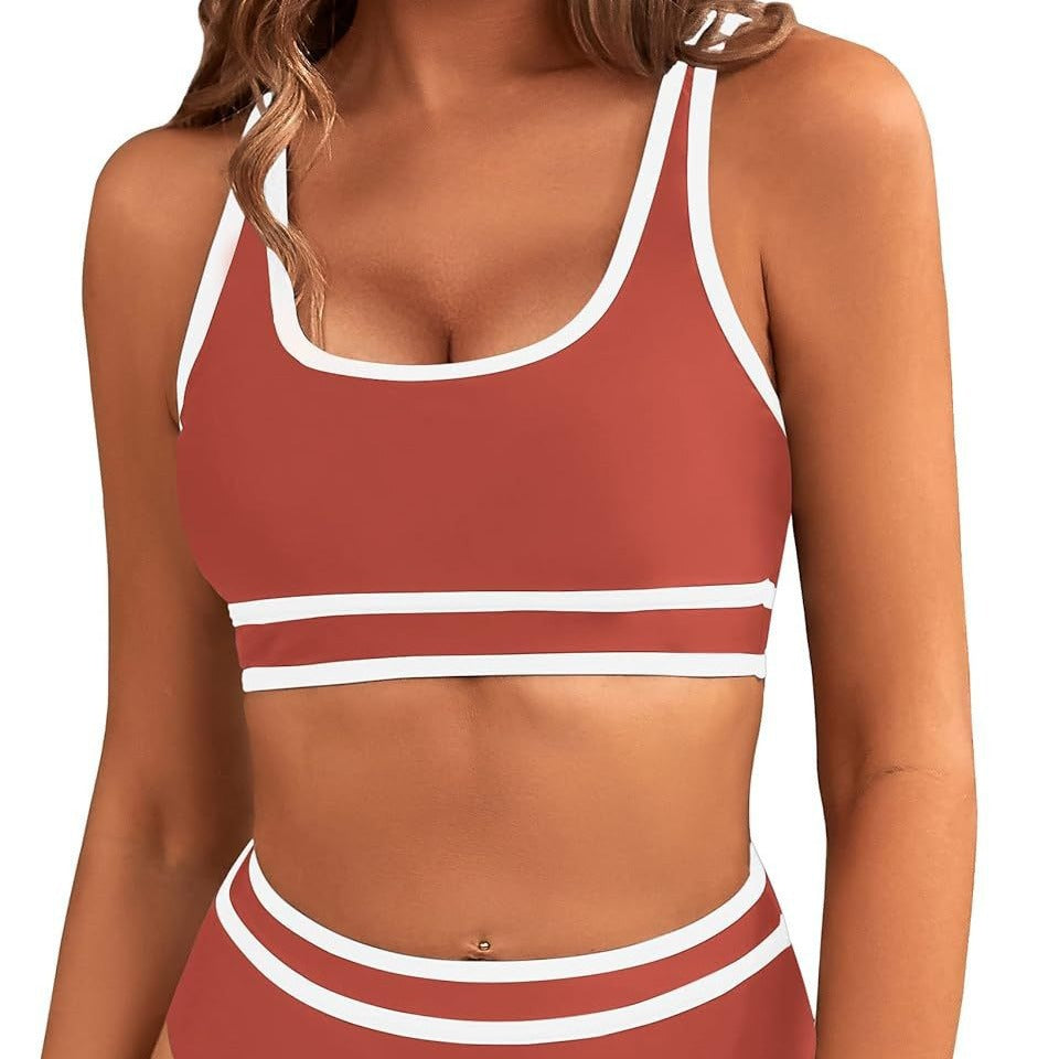 Dame Sporty bikini sæt med brede stropper og høj skæring Stilla