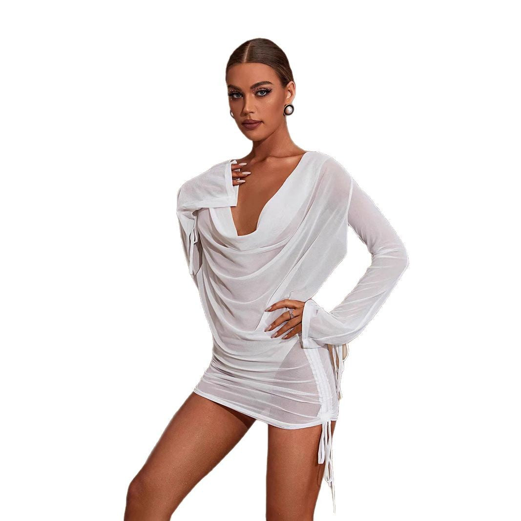 Dame Draperet Shift Kjole Stilla