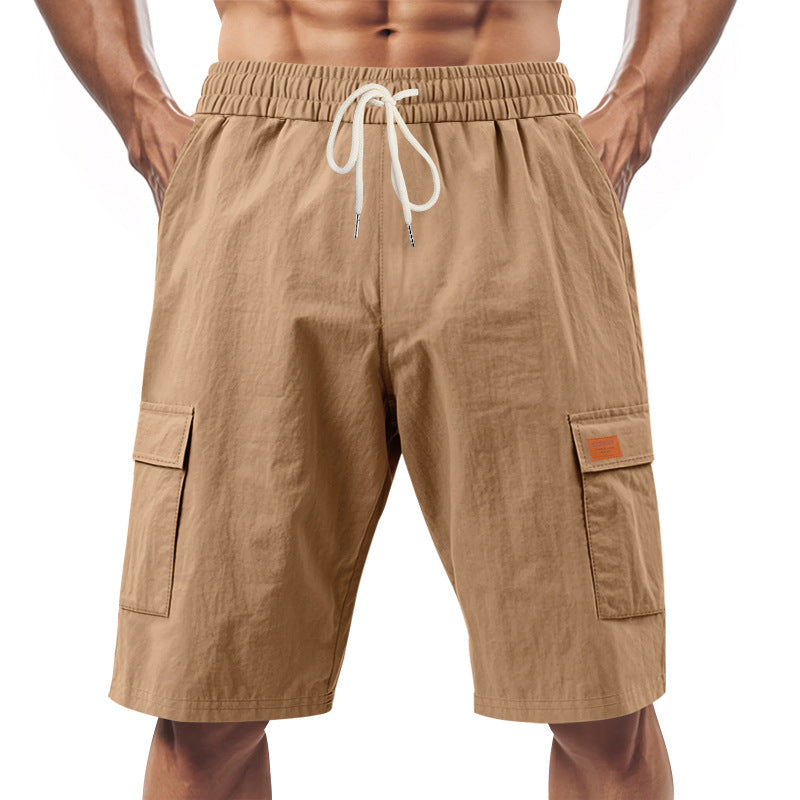 Herre afslappede cargo-shorts med sidelommer og elastisk talje Stilla