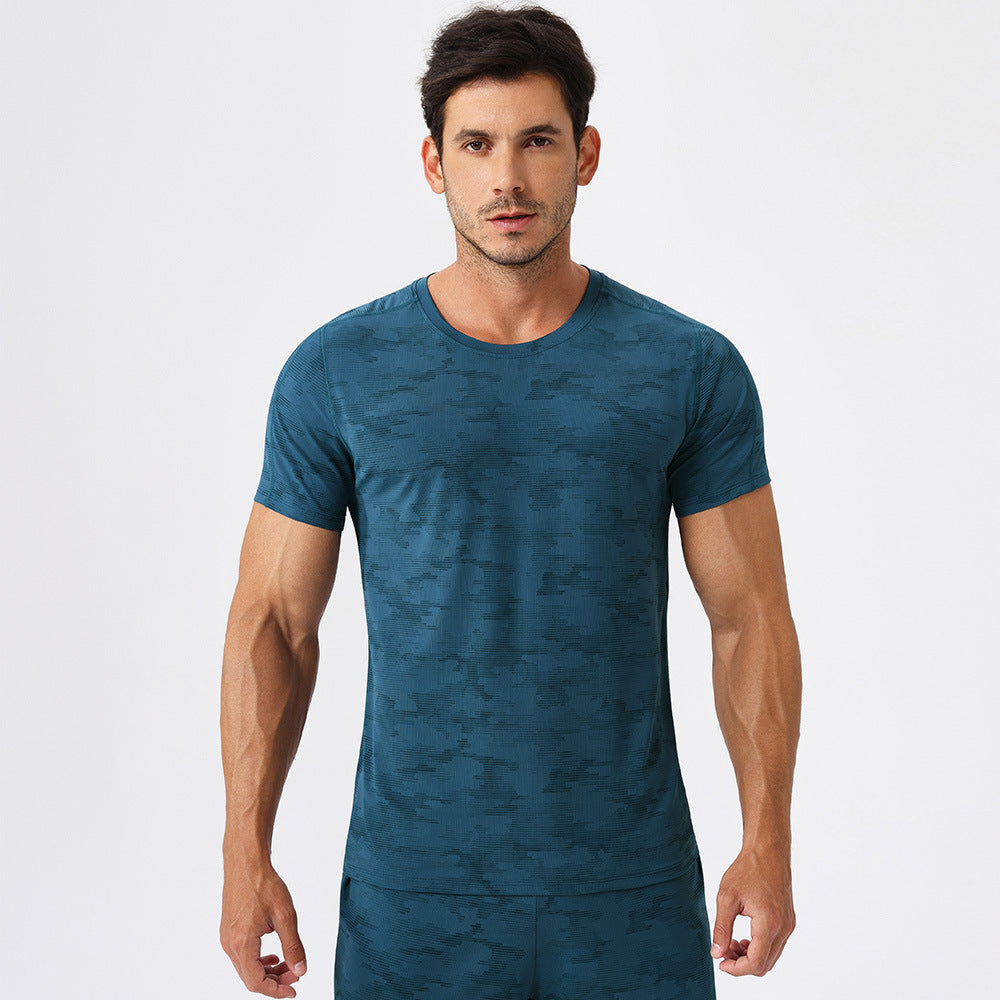 Herrer Sporty Kompressions-T-Shirt med innovativ åndbar teknologi Stilla