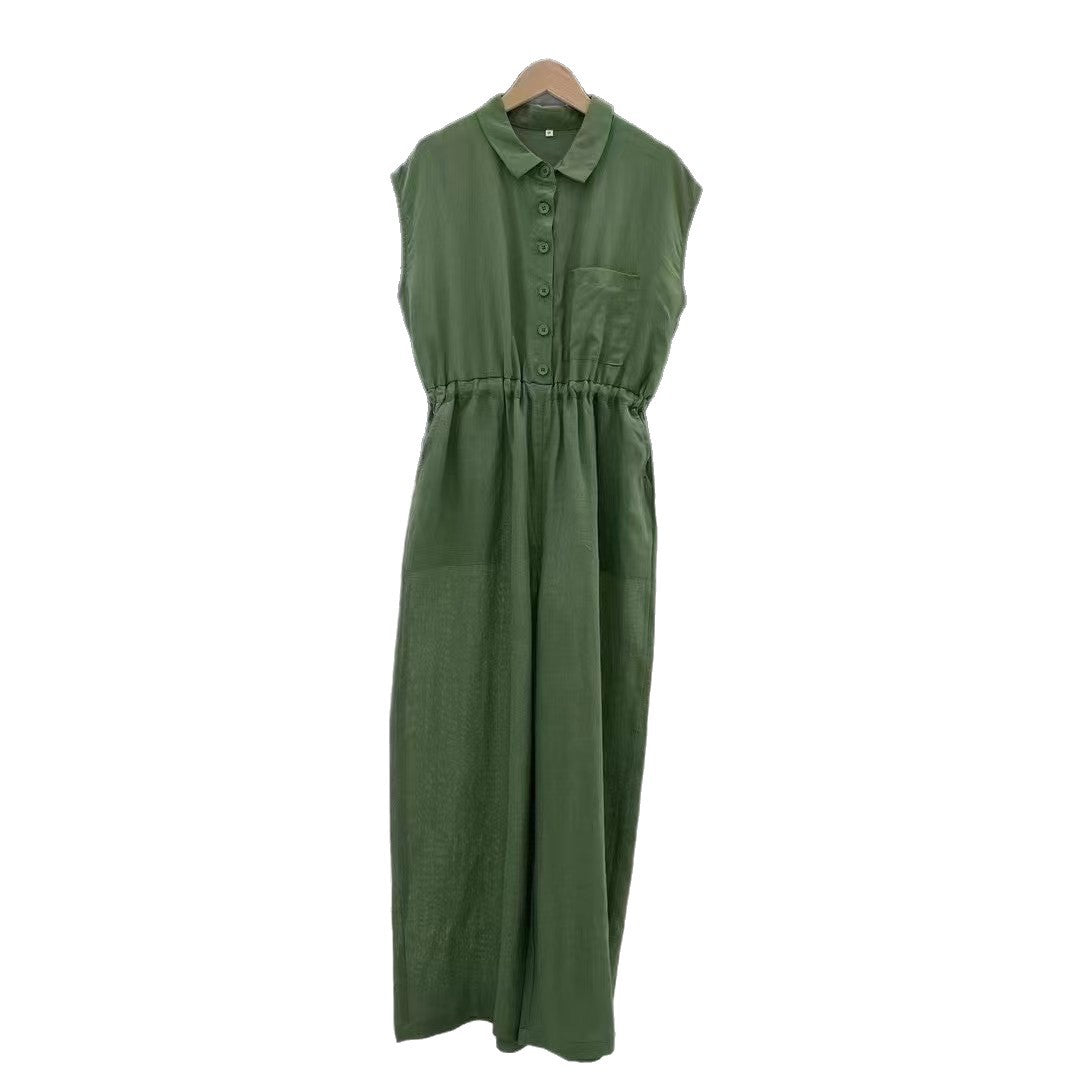 Dame Utility Jumpsuit med knapdetaljer Stilla
