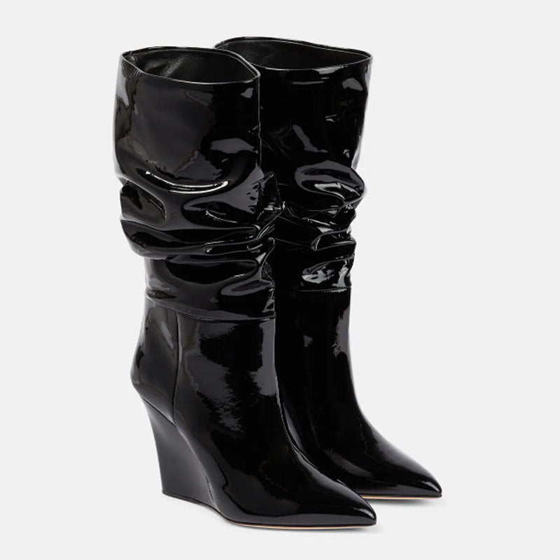 Femme Slouchy High-Wedge Ankelstøvler Stilla