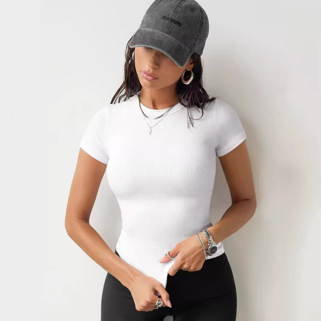 Dame Korte Ærmer Rib Bodysuit Stilla