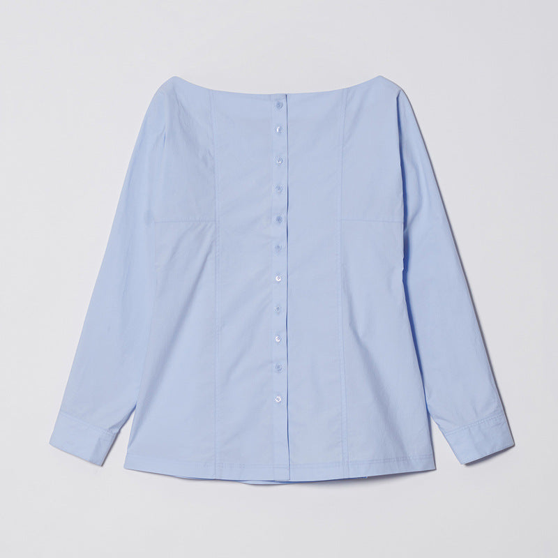 Dame Elegant bomuldsbluse med moderne knapdetaljer og afslappet snit Stilla