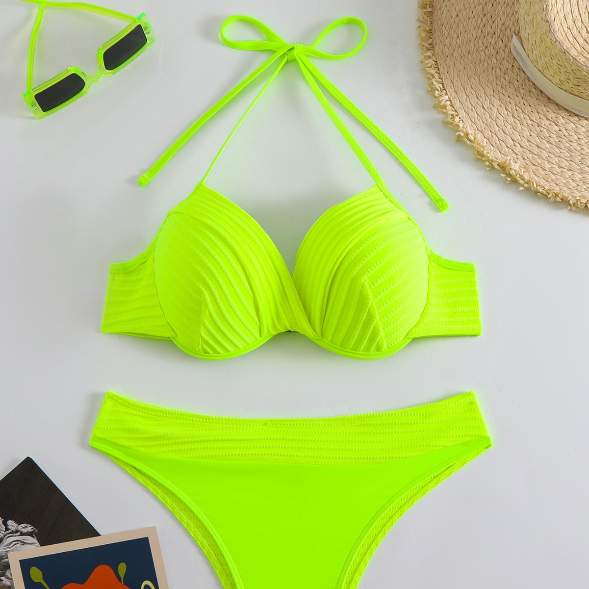 Damer Push-Up Bikini med raffineret ribdesign Stilla