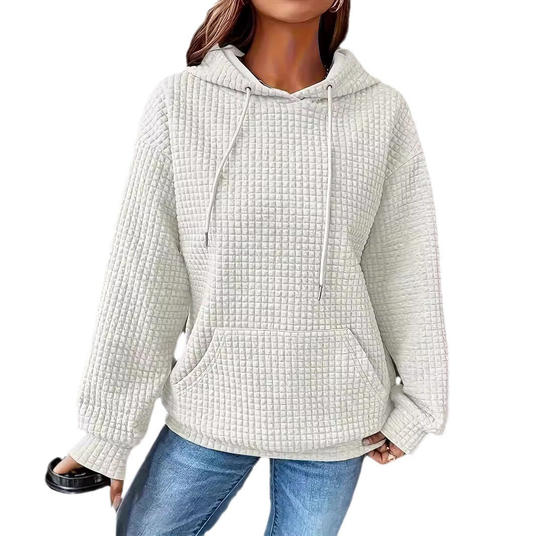 Dame afslappet hættetrøje med struktureret design Stilla