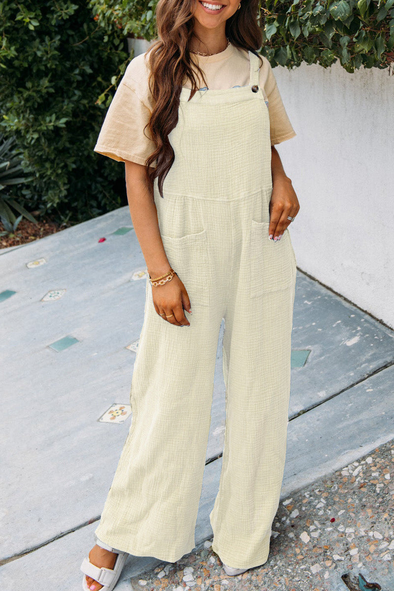 Dame Løst skåret Jumpsuit med praktiske lommer og knapbar dekor Stilla