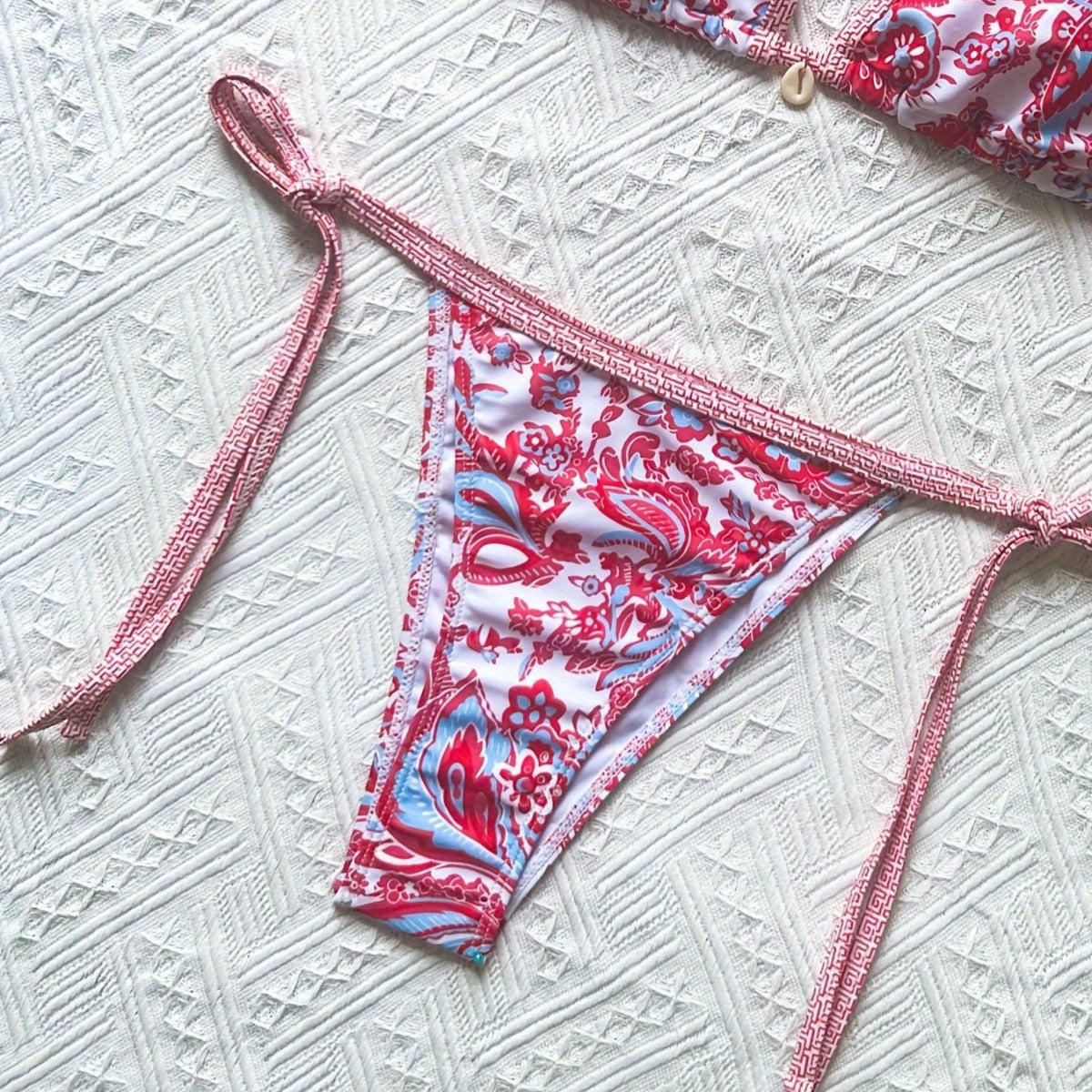 Dame Blomsterprint Trekant-Bikini-Sæt Stilla