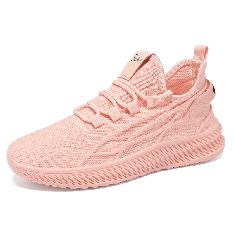 Dame Åndbare Fitness-Sneakers med elastisk snøresystem og stødabsorberende sål Stilla
