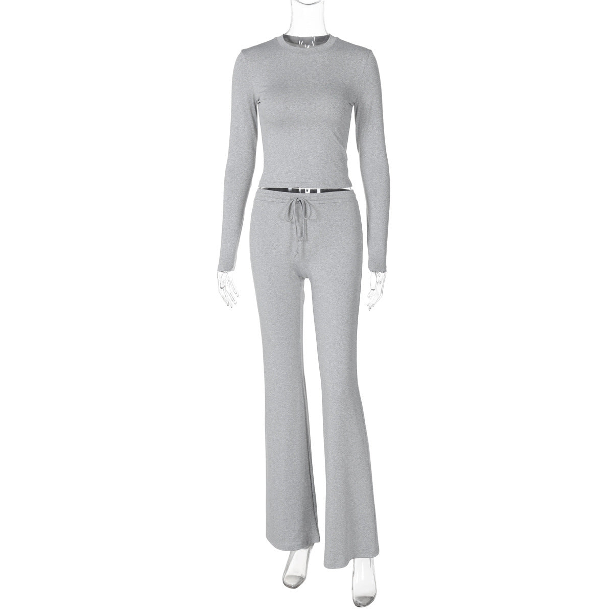 Dame Behagelig Langærmet Jumpsuit med flagrende ben og elastisk talje Stilla