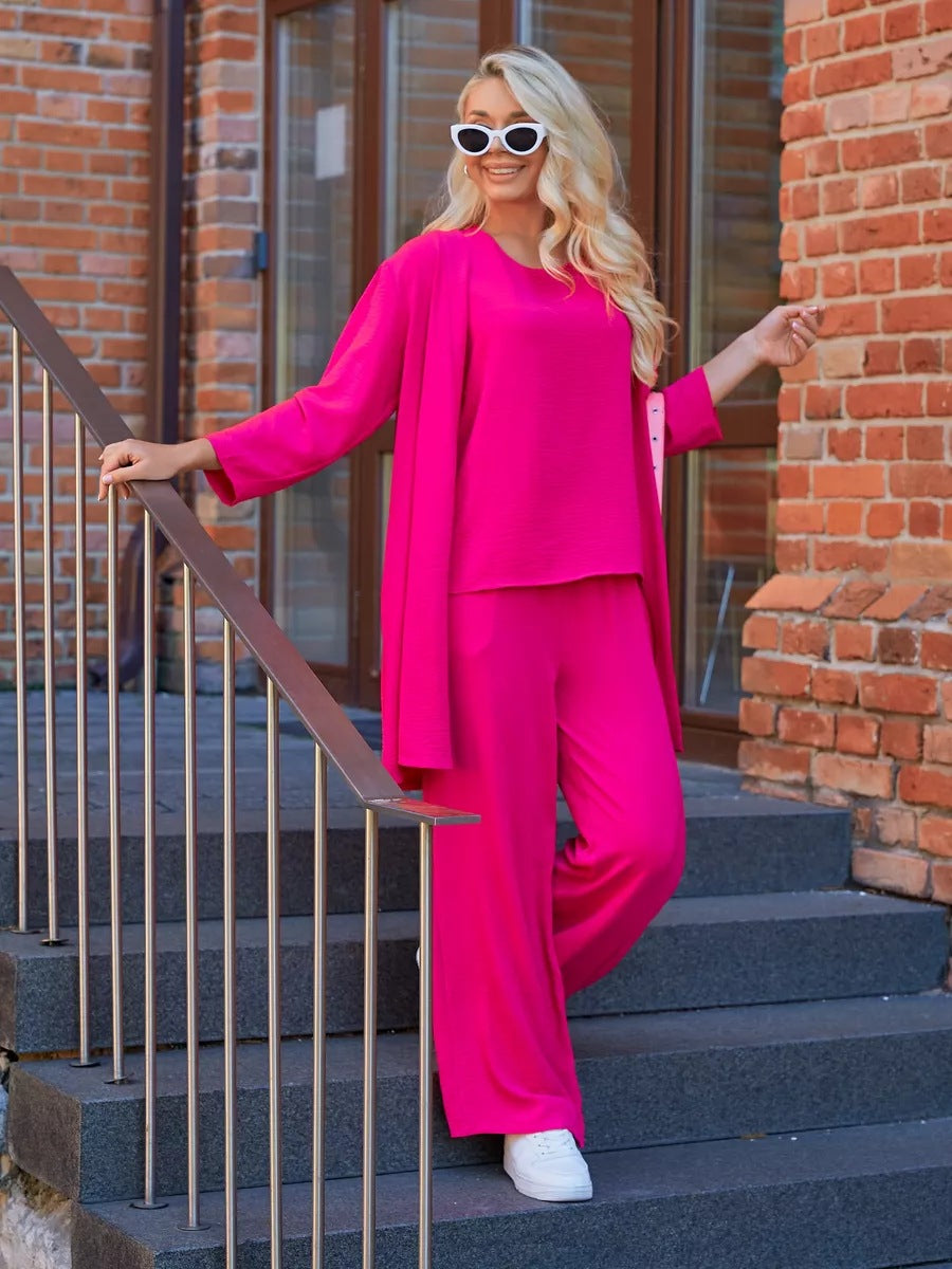 Dame leger Jumpsuit med åben ærme og elastisk taljebælte Stilla