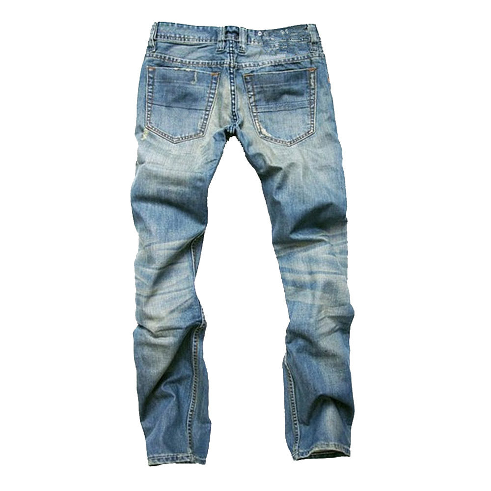 Herrer jeans med moderne used-look og biomekanisk stræk Stilla