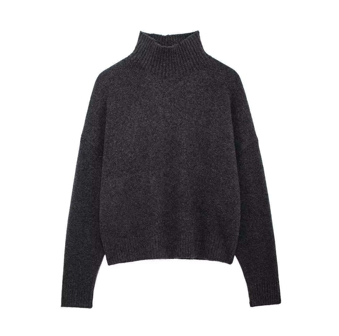 Femme Chunky Knit Turtleneck Pullover Stilla