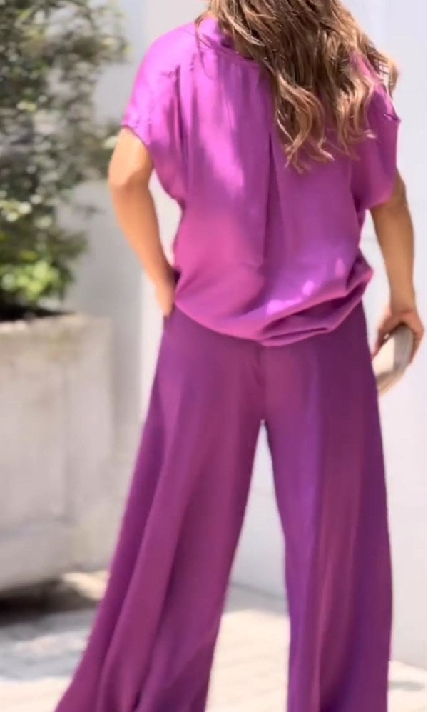 Dame elegant satin-jumpsuit Stilla