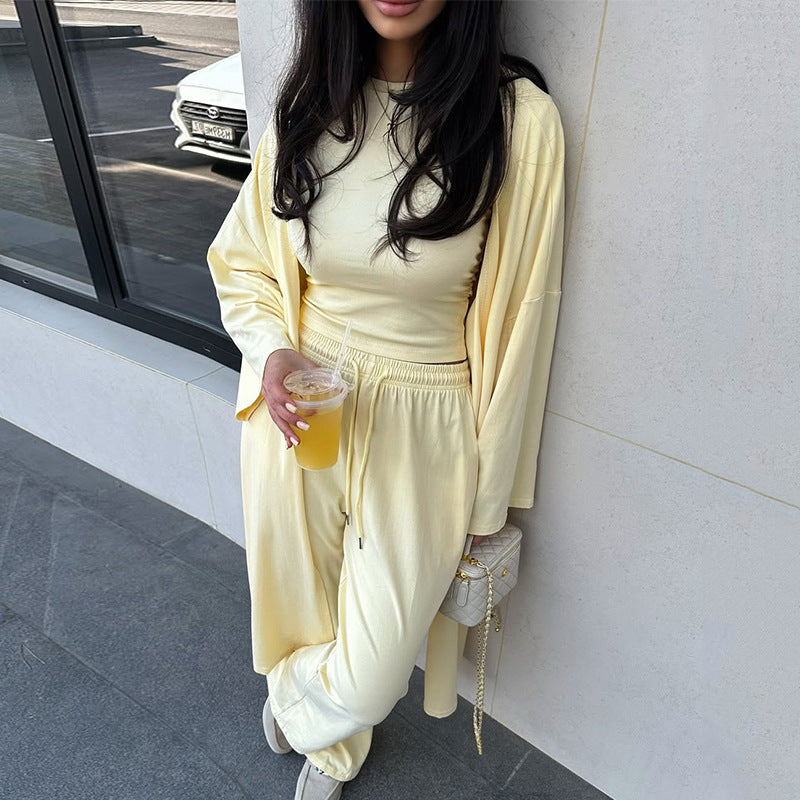 Dame Lounge-Sæt med moderne Oversized Cardigan og komfortable Sweatpants Stilla