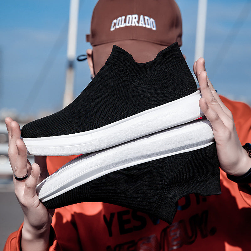 Dame Slip-On Fashion Sneakers med åndbart strikdesign Stilla