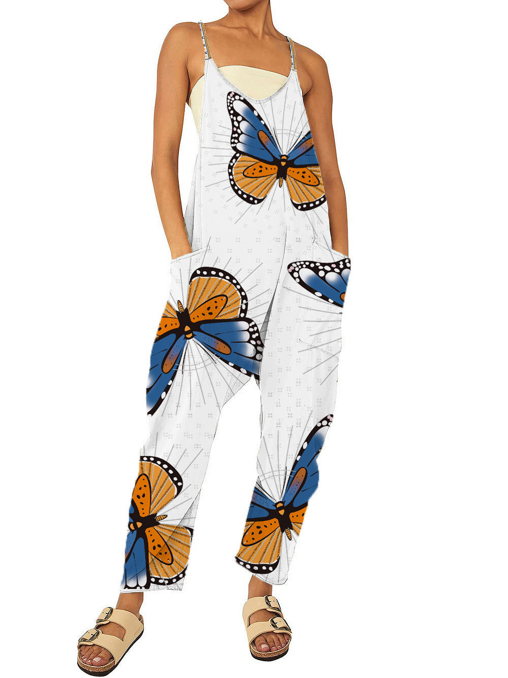 Dame jumpsuit med unikt grafikdesign Stilla