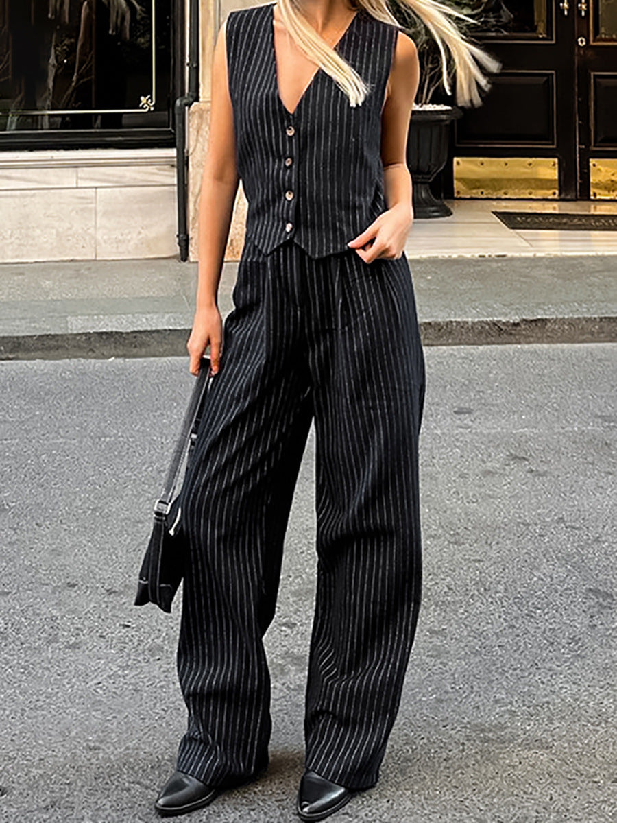 Dame jakkesæt-jumpsuit med smal pasform og figursyet design Stilla