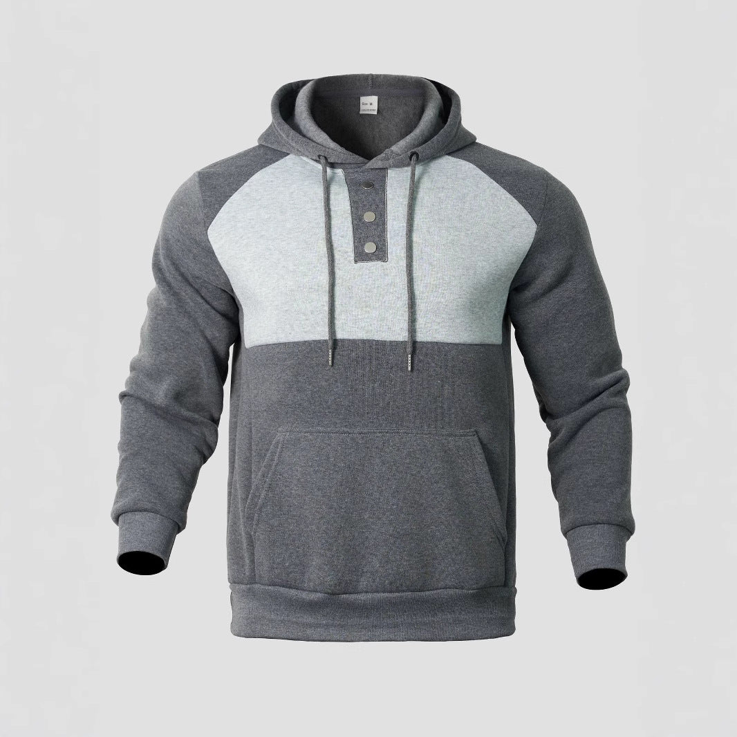 Herrer sporty hoodie med innovativt design og praktiske lommer Stilla