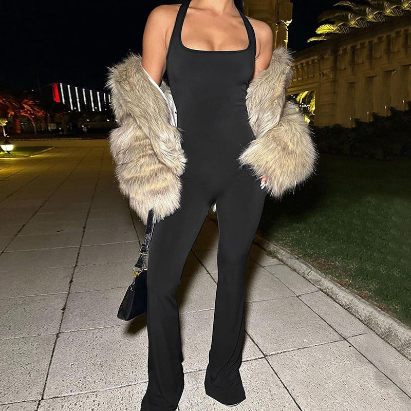 Dame elegant jumpsuit med raffineret rygudskæring og komfortable ben Stilla