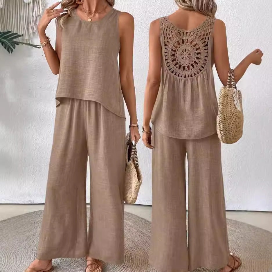 Dame Løst skåret Jumpsuit med dekorative skuldre Stilla