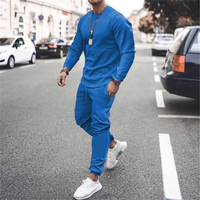 Herrer Sporty Lounge-joggingdragt med afslappet snit og fleksibel bund Stilla
