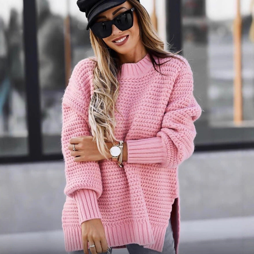 Dame sweater med struktureret design og moderigtig oversized-snit Stilla