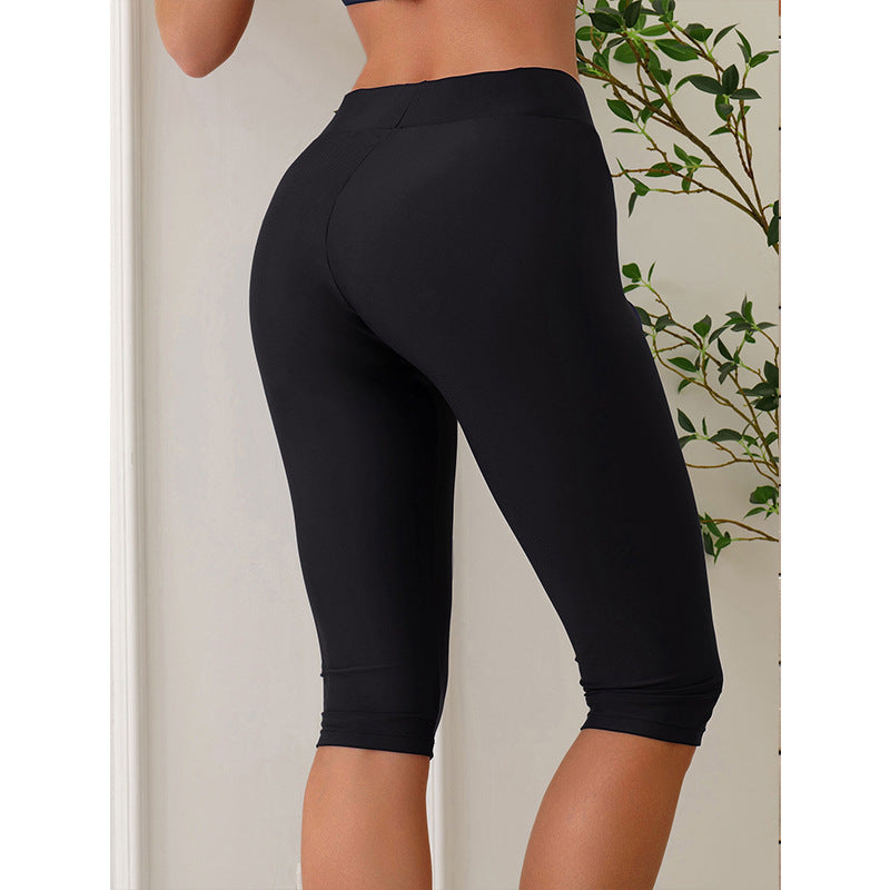 Dame Sporty 3/4-Leggings med høj talje og figurformende snit Stilla