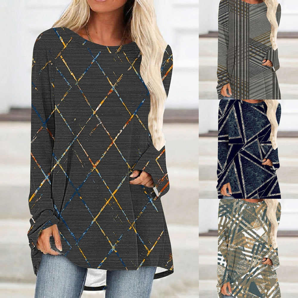 Stilla | Hot Selling Print Raglan Langærmet Sweatshirt