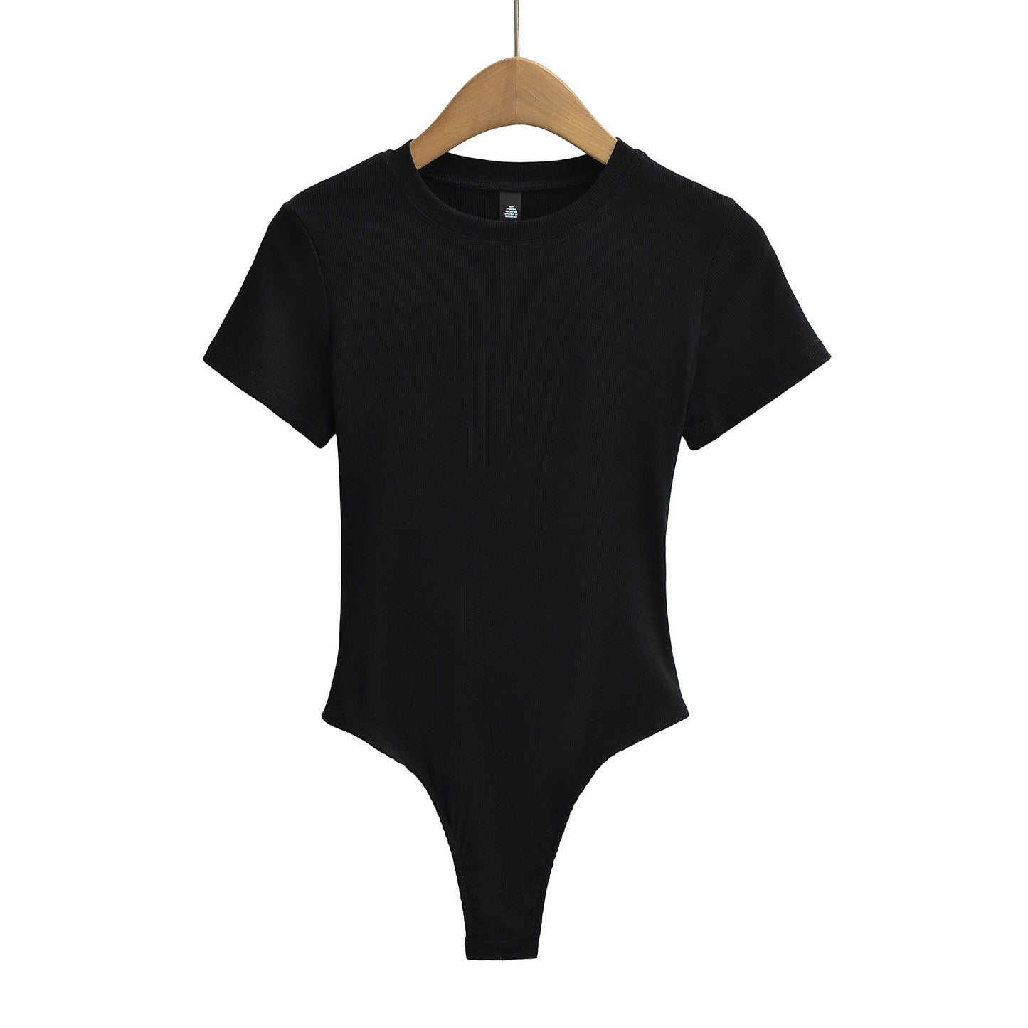 Dame figurnær Bodysuit i høj kvalitet rib-stof med kort ærme Stilla