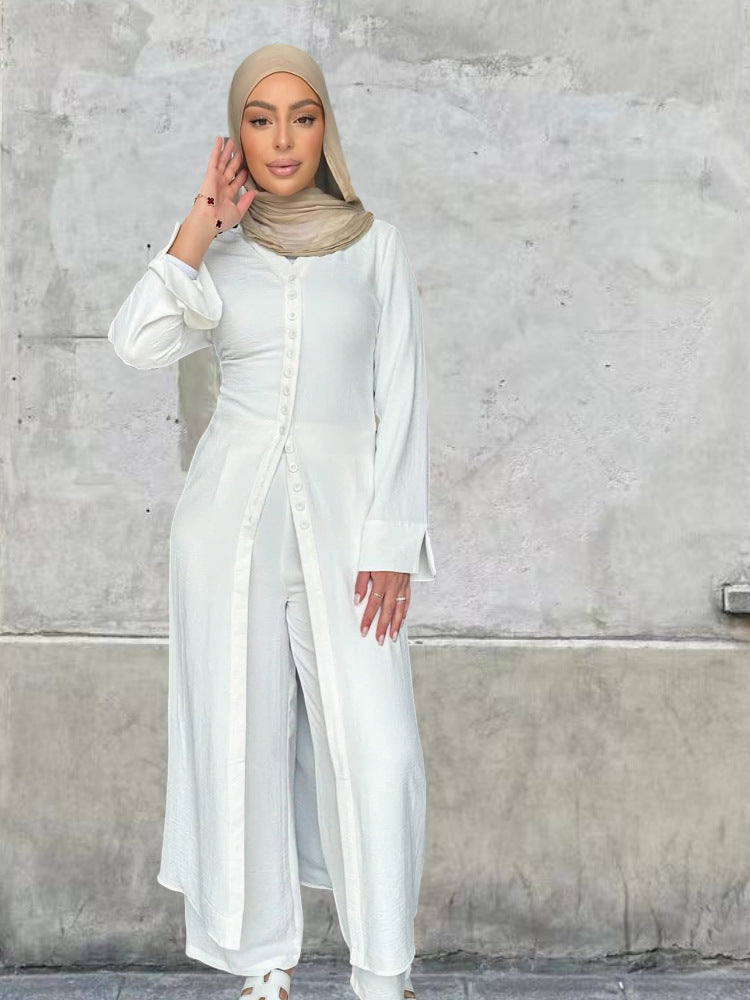 Dame jumpsuit med elegant knapdesign og flydende snit Stilla