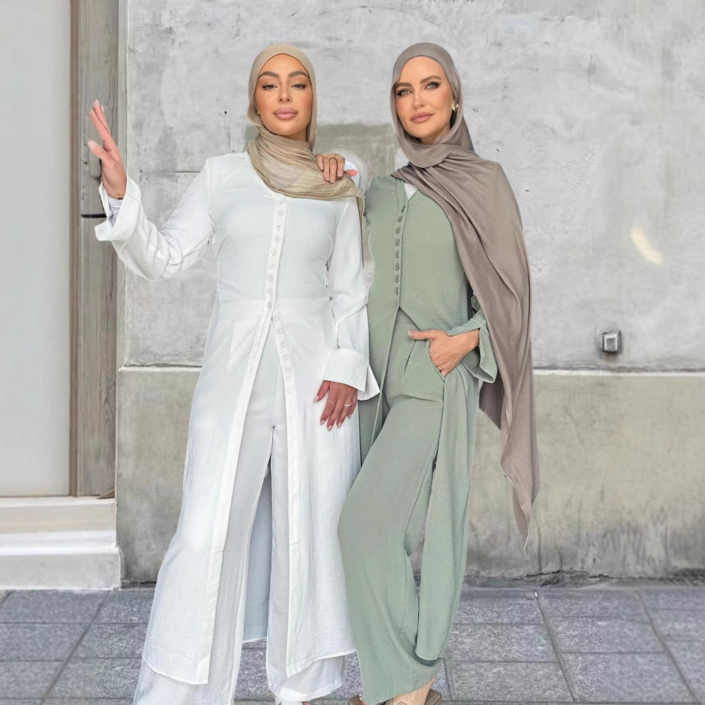 Dame jumpsuit med elegant knapdesign og flydende snit Stilla