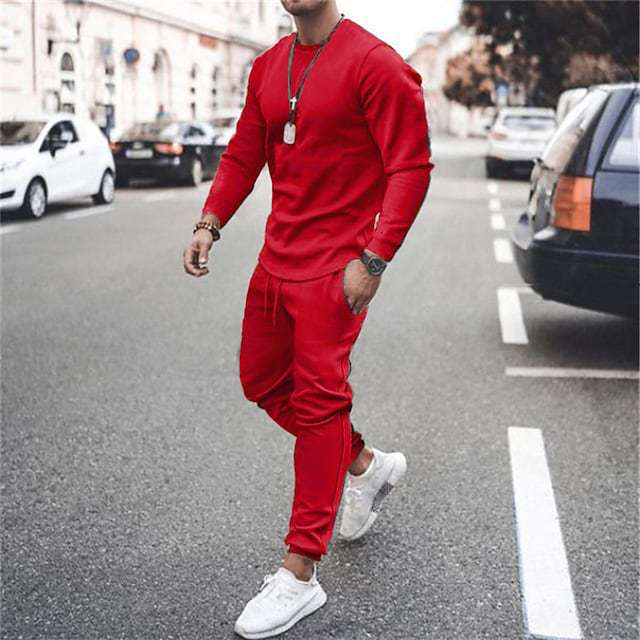 Herrer Sporty Lounge-joggingdragt med afslappet snit og fleksibel bund Stilla